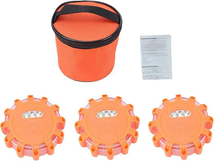 HighPower LED Roadside Emergency Kit Flares, 9 Mode Flashing Safety Lights for Car Truck Boats, Compact and Bright