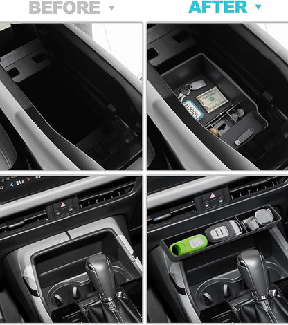 CDEFG 2Pcs for 2026 Mazda CX5 Center Console Organizer for 2026 Mazda CX-5 (S/Select/Preferred/Premium/Premium Plus) Accessories Middle Console Double Trays Storage Box