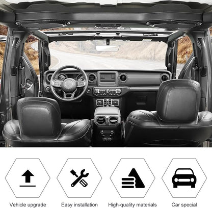 RT-TCZ Carbon Fiber Interior Trim Kit Cover Center Console Decoration Accessories Compatible with Jeep Wrangler JL JLU & Gladiator JT 2018-2023 23PCS