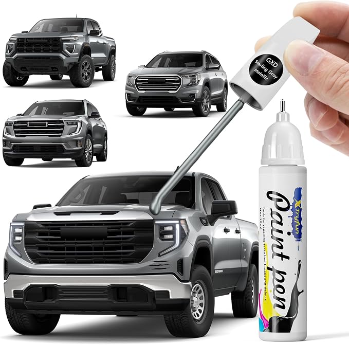 Sterling Metallic GXD/WA130H Touch Up Paint Compatible with GMC, DIY Car Paint Scratch Repair, Automotive Paints, Quick & Easy Fix Scratch Repair for Sierra/Terrain/Yukon/Acadia/Canyon