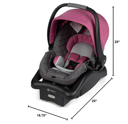 Safety 1st onBoard™ Insta-Latch™ DLX Infant Car Seat with Base, Baby Car Seat for 4-30 lbs., Rear Facing Car Seat, Beach Rose