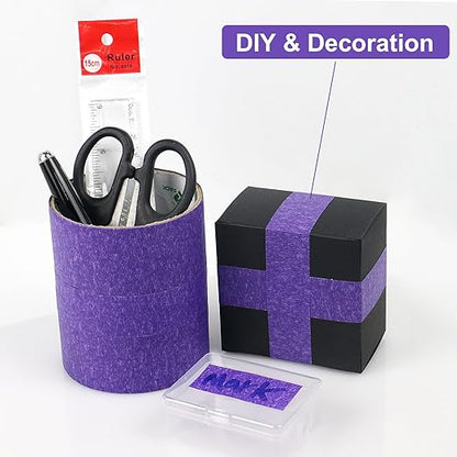 BOMEI PACK Purple Painters Tape,1" x 60 Yards x 6 Rolls (360 Yards Total) - Paint Tape for Walls Painting, Automotive, Labeling, DIY Crafting, Decoration and School Project