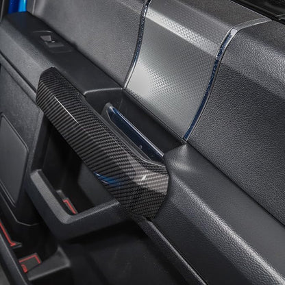Voodonala for F150 Inner Door Handles Covers Interior Decoration Trim Kits for F150 2015-2020 Accessories, Carbon Fiber Grain, 4Pack