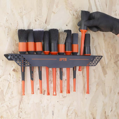 SPTA Car Detailing Brush Holder Detail Brush Rack Detailing Brushes Organizer, Ideal for Garage Workshop, Putting 12 car Detailing Brushes