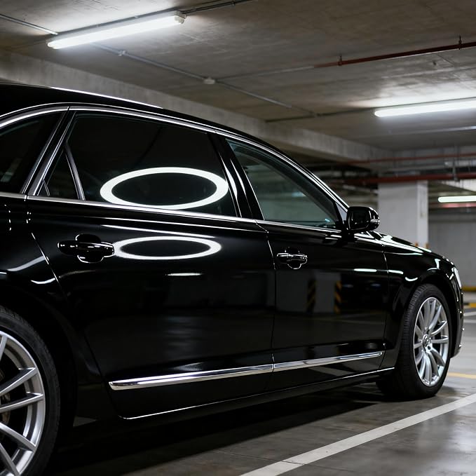 7.5 Mil Gloss Black Automotive Wrap, 60in×5FT Self-Healing Paint Protection Film, Anti-Yellowing Scratch Resistant Car Body Shield for Sedan, SUV, Truck