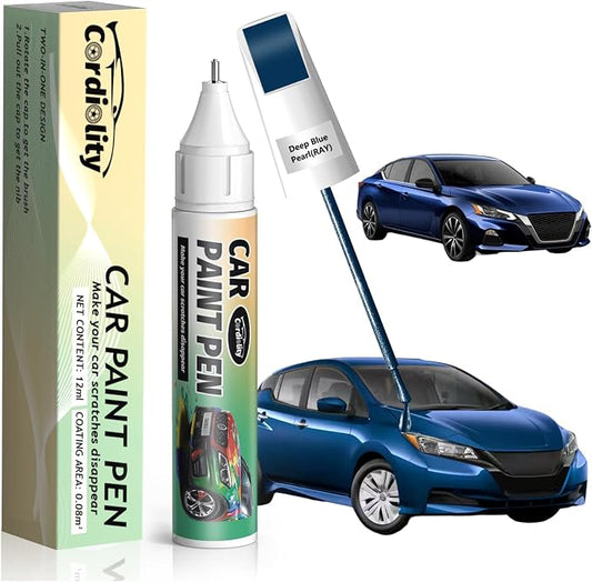RAY Deep Blue Pearl Touch Up Paint for Nissan, Color Accurate Car Paint Scratch Repair Pen, Quick & Easy Fix Automotive Chips and Nicks