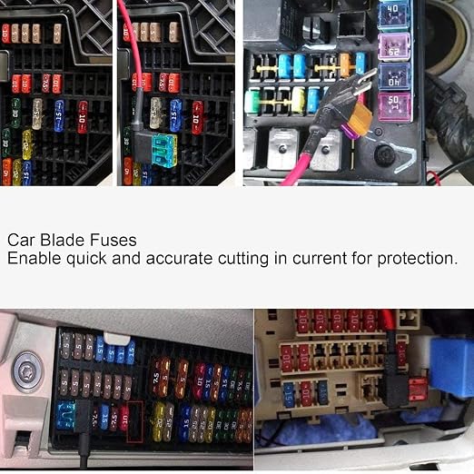 FTVOGUE 300Pcs Car Assortment Kit, Quick Blow Circuit Protection for Auto 2A-40A, Ideal for Vehicle Overload Prevention