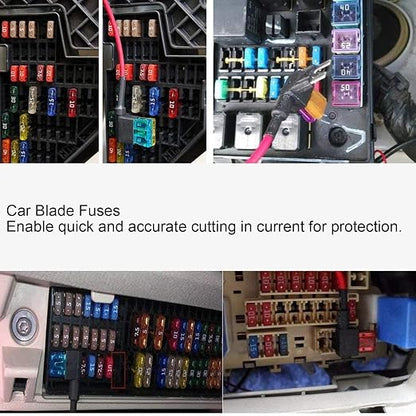 FTVOGUE 300Pcs Car Assortment Kit, Quick Blow Circuit Protection for Auto 2A-40A, Ideal for Vehicle Overload Prevention