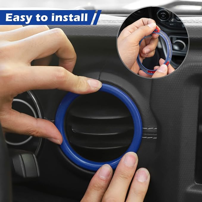 for Wrangler JL Interior Trim Kit Blue Dashboard for Jeep Wrangler JL JLU Gladiator JT 2018-2023 Blue Interior Accessories 21pcs