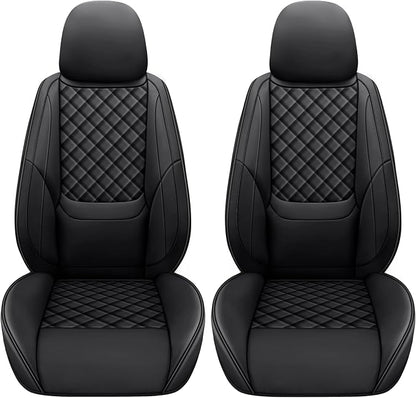 Full Coverage Leather Car Seat Covers Front Pair,Waterproof Seat Covers for Cars,SUVs Trucks, Car Seat Cushion,Car Seat Protector with 2 Seats