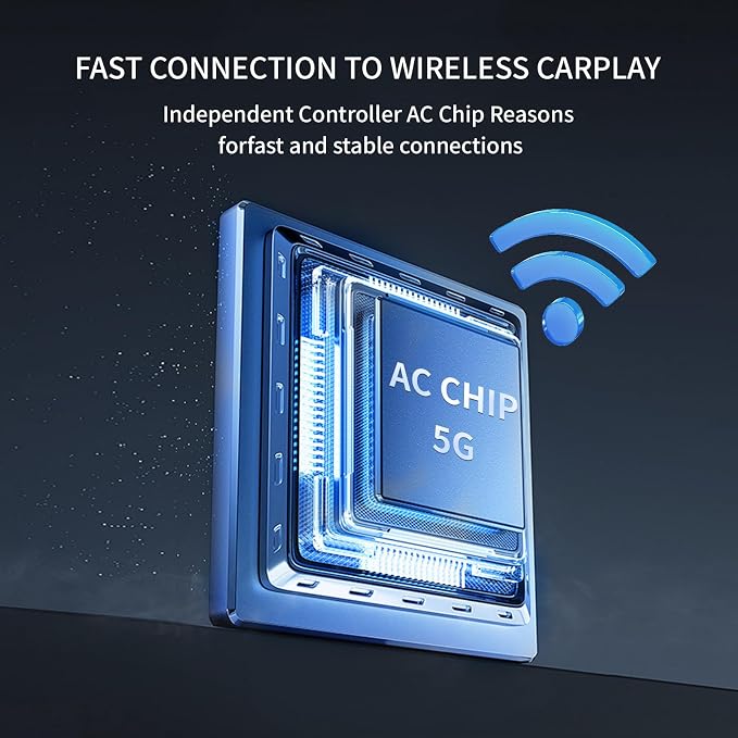 Wireless CarPlay/Android Auto 360 ° Rotation Mini Plug and Play Multicolour USB Dongle for OEM Wired CarPlay After 2016 Cars,Convert Wired to Wireless Keep Original Car Function