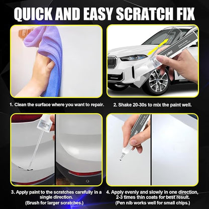 KIKIMO for BMW Touch Up Paint(Skyscraper Grey Metallic(C4W/C54)), Car Paint Repair Kit for BMW, 2 In 1 Scratches Repair with Pen Tip and Brush, Color-Matched for Quick & Easy Fix
