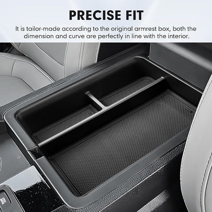 Autorder 3PCS Center Console Organizer for Honda Pilot 2023 2024 2025 2026 Accessories - Armrest Organizer Tray/Dashboard Storage Box/Hidden Storage Box - ABS Material