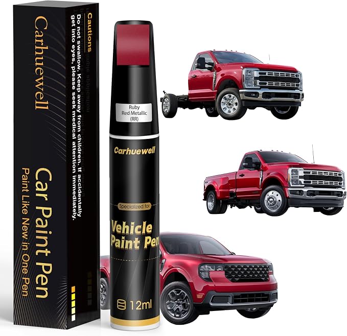Ruby Red Metallic(RR) Touch Up Paint for Ford, Car Paint Pen Scratch Repair Two-In-One Touch Up Paint, Exact Color Match for Ford Automotive Scratch Remover for Deep Scratches