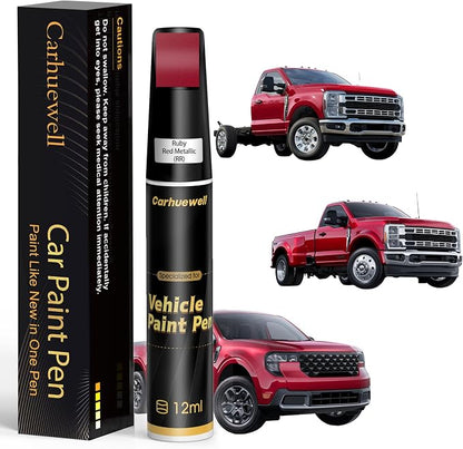 Ruby Red Metallic(RR) Touch Up Paint for Ford, Car Paint Pen Scratch Repair Two-In-One Touch Up Paint, Exact Color Match for Ford Automotive Scratch Remover for Deep Scratches