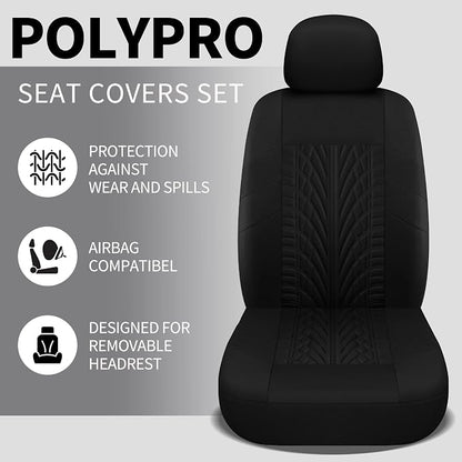 VarCozy Car Seat Covers Front Pair,Universal Cloth for Car,Breathable & Washable SUV, Sedan, Van, Automotive Interior Covers, Airbag Compatible
