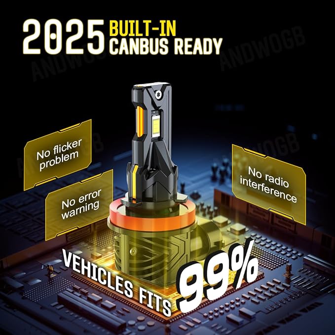 Lights Compatible for Chevy Malibu Light Bulbs for Off road Use, Years: 2006 2007 2008 2009 2010 2011 2012, 48000 Lumens 800% Brightness, Pack of 4