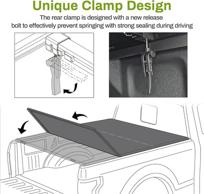 AUTOSAVER88 Soft Tri-fold Truck Bed Tonneau Cover Fit for Chevy Colorado/GMC Canyon 2015-2022 6.2ft Bed