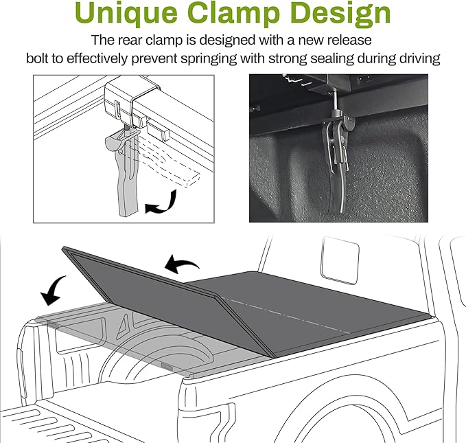 AUTOSAVER88 Soft Tri-fold Truck Bed Tonneau Cover Fits for Toyota Tacoma 2024 2025 2026 5ft Bed (Excl. Trail Edition)