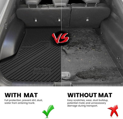 LASFIT Cargo Mat for Kia EV6 2024 2023 2022, All Weather TPE Custom Fit Easy Clean Car Trunk Mat for Kia EV6 2022-2024 Cargo Liner, Black