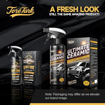 Real Ceramic Coating for Cars Polish (64 Fl Oz), Unmatched Shine Car Wax Coating Spray, No Pungent Smell, Quick Detailer Spray Wax, Lasts 50+ Washes Car Paint Sealant