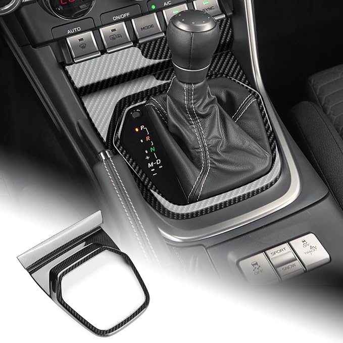 AIRSPEED Hard Carbon Fiber for Toyota GR86 Subaru BRZ 2021 2022 2023 2024 2025 Car Gear Shift Panel Cover Center Console Gearbox Panel Interior Trim Accessories, Black, Automatic Transmission