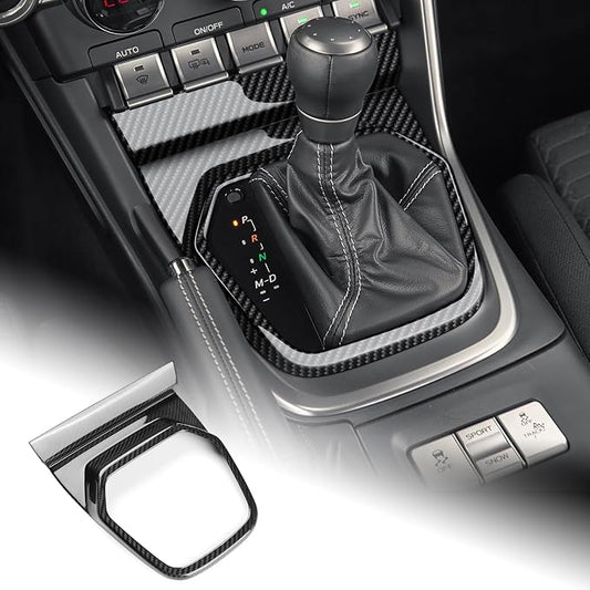 AIRSPEED Hard Carbon Fiber for Toyota GR86 Subaru BRZ 2021 2022 2023 2024 2025 Car Gear Shift Panel Cover Center Console Gearbox Panel Interior Trim Accessories, Black, Automatic Transmission