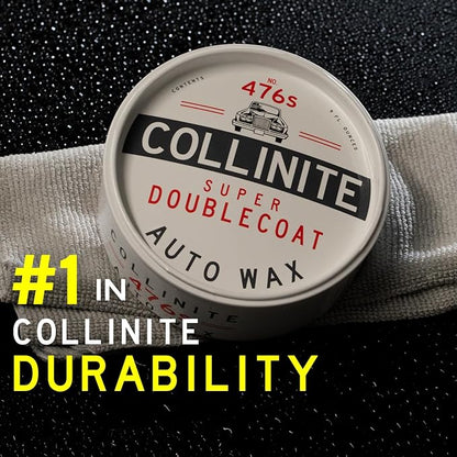 Collinite 476 Super Doublecoat Paste Wax - High Gloss Shine + Ultra Durable Hydrophobic Beading & Long-Lasting Paint Protection for Cars, Trucks, and Motorcycles (9 fl oz) 3 Pack