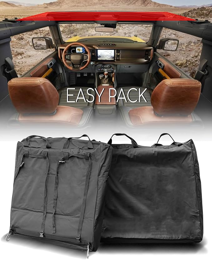 Upgraded Hard Top Storage Bag Fit for Ford Bronco 2021 2022 2023 2/4-Door, Portable Freedom Panel Storage Bag for Roof Panel Over First Row Seat, Front Hardtop Organizer Bag 1Pc