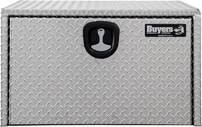 Buyers Products 1705103 Diamond Tread Aluminum Underbody Truck Tool Box, 18 x 18 x 30, Made in USA, .100 in. Thick, Corrosion-Resistant, Locking Compression Latch – Secure Storage for Work Trucks