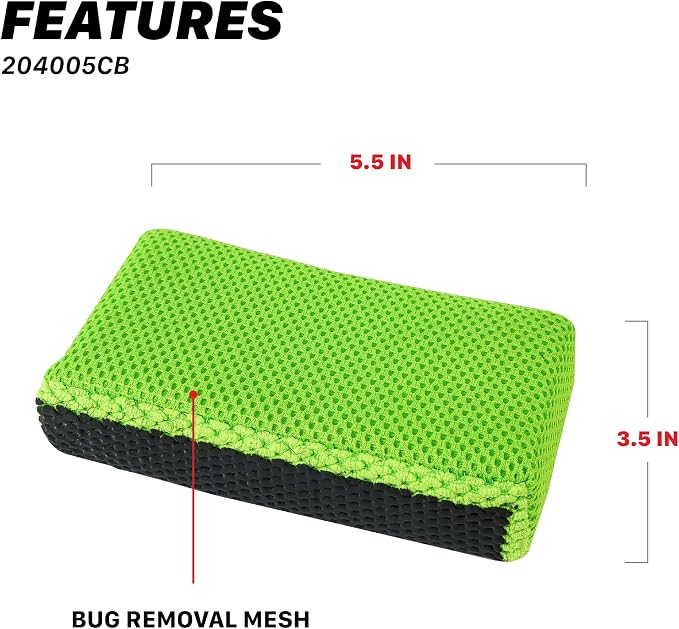 Maxshine Clay Sponge Block Wash Pad – Reusable Clay Bar Alternative with Microfiber Side, Removes Overspray, Brake Dust & Industrial Fallout, Safe Paint Decontamination Tool for Auto Detailing