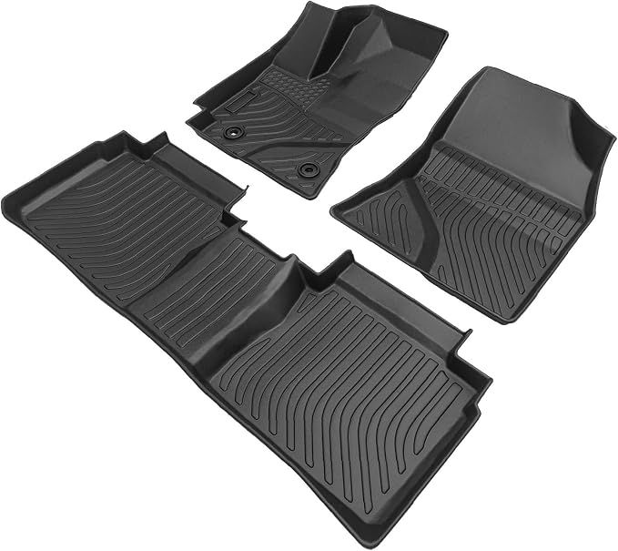 All Weather Rubber Car Floor Mats Compatible with 2014-2019 Toyota Corolla(NO FIT Corolla im & Hatchback), Odorless, 3D Raised Edges, Custom Fit Full Set, Laser Measured, Non Slip, Corolla Accessories