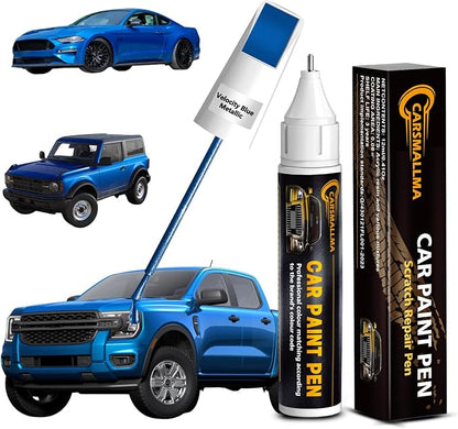 Touch Up Paint for Ford Velocity Blue Metallic(E7), Color Exact Match Auto Paint Repair Pen Fix Chips and Nicks Scuff