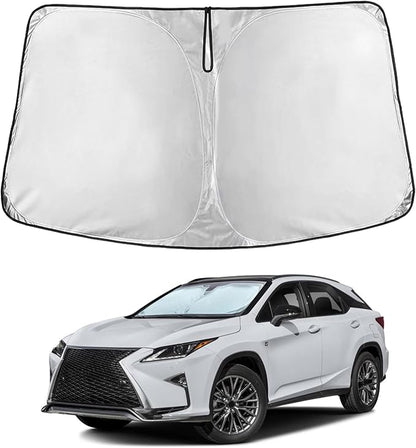 EcoNour Windshield Sunshade Compatible for Lexus RX 350 450h 2023-2024 2025 2026, Sun Visor for Front Windshield & Window Sun Shade Cover, UV Heat Blocker & Protector, Car Accessories