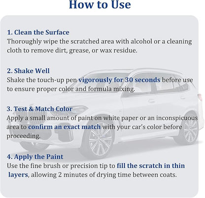 Blizzard Pearl 070 Touchup Paint Compatible with Toyota, 2-in-1 Scratch Repair Pen Exact Color Match, Car Scratch Repair Pen