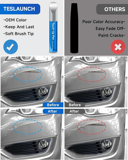 GAN/9W5/WA636R/WA8636/17 Ice/Quick Silver/Switchblade Met Touch Up Paint Compatible with Chevrolet GMC Buick Cadillac Exact Match Touch Up Paint Car Scratch Repair