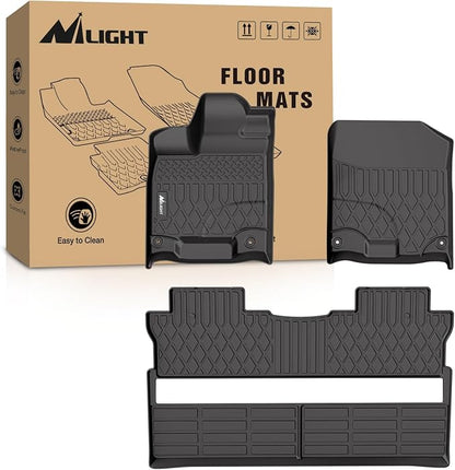 Nilight TPE Floor Mats for Honda Ridgeline Crew Cab 2017 2018 2019 2020 2021 2022 2023 2024 2025 2026 All Weather Custom Fit Heavy Duty Floor Liners