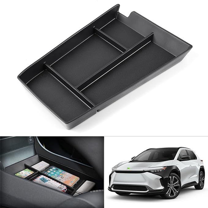 Autorder Center Console Bottom Organizer for 2023 2024 2025 Toyota bZ4X/ Subaru Solterra Accessories Lower Center Console Storage Tray