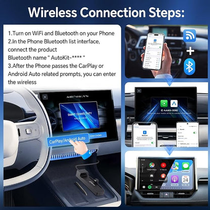 Carlinkit FireDrive Link Pro Car TV Mate, Convert Wired to Wireless Android Auto & CarPlay Adapter, Compatible with Wired CarPlay for Fire TV Stick Streaming, 5GHz WiFi/Plug & Play