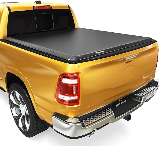 YITAMOTOR Soft Roll Up Truck Bed Tonneau Cover Compatible with 2009-2024 Dodge Ram 1500 (19-24 Classic ONLY), Fleetside 5.7 ft Bed Without Rambox