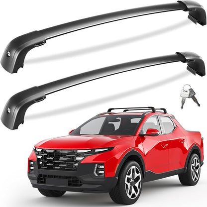 Tuyoung 300lbs Roof Rack Cross Bars Compatible with Hyundai Santa Cruz 2021-2026 SE SEL Premium Night Limited, Lockable Heavy Duty Anti-Theft Aluminum Roof Rails Crossbars Cargo Carrier Bag Black