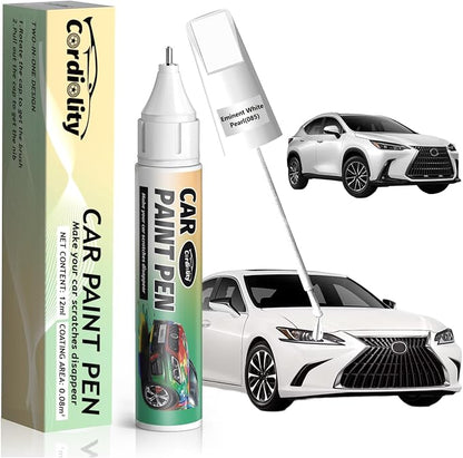 085 Eminent White Pearl Touch Up Paint for Lexus, Color Accurate Car Paint Scratch Repair Pen, Quick & Easy Fix Automotive Chips and Nicks