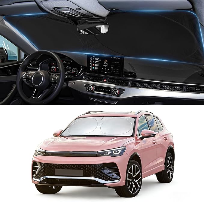 Sun Shade for Volkswagen tiguan 2018-2024 2025 2026 Windshield Sunshade for VW tiguan Accessories Front Window Shield Windshield Cover Sun Visor Protector