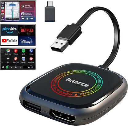 Magic Box 3.0 Max 2026 Upgrade - 32G Car Streaming Device with Netflix, YouTube, Prime Video, Wireless Apple CarPlay & Android Auto Adapter, Support HDMI Output & USB Drive, for OEM Wired CarPlay Cars