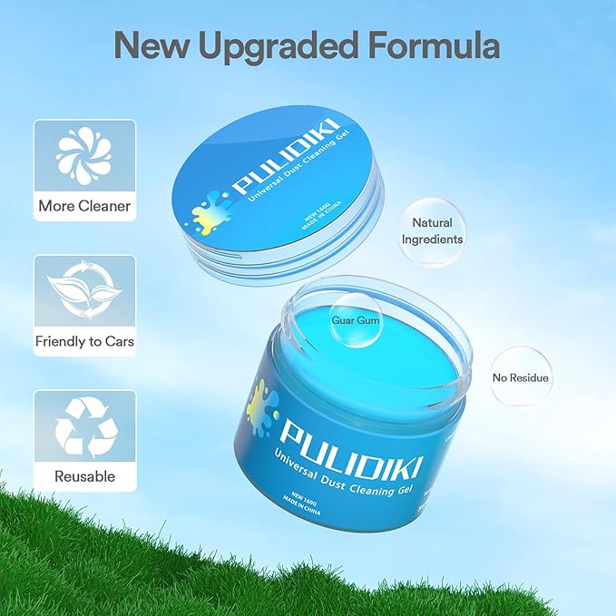 PULIDIKI Car Cleaning Gel Car Clean Putty, Universal Car Interior Cleaner Slime, Perfect Cleaning Kit Supplies, Auto Detailing Tools Car Accessories, Dust Remover Gifts for Men Women