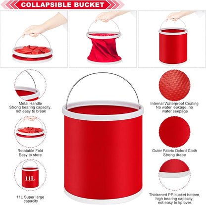 41Pcs Car Wash Cleaning Kit with High Power Handheld Vacuum Windshield Cleaning Tool Collapsible Bucket Detailing Brushes Tire Brush Towels Complete Detailing Set for Car