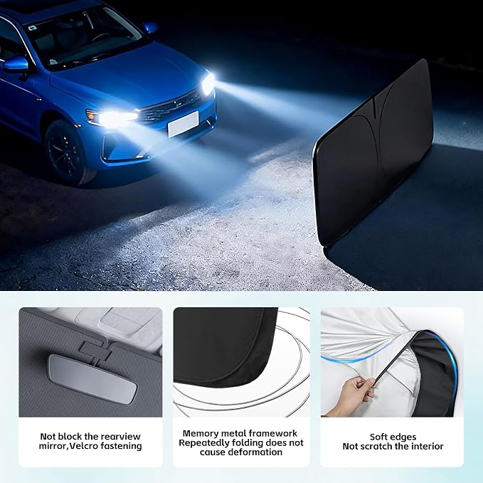 Windshield Sun Shade Compatible with Kia K5, GT-Line, GT, Sedan 2021-2026 Foldable Sun Visor Protector Blocks UV Rays Sunshade for K5 Interior Accessories