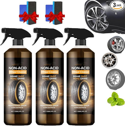 Wheelblaze Wheel Cleaner, Wheel Blaze Versatile and Powerful Rust Converter, Brake Buster Wheel Cleaner, Turn Filthy Wheels into Instant Shine and Lasting Protection (3PCS)