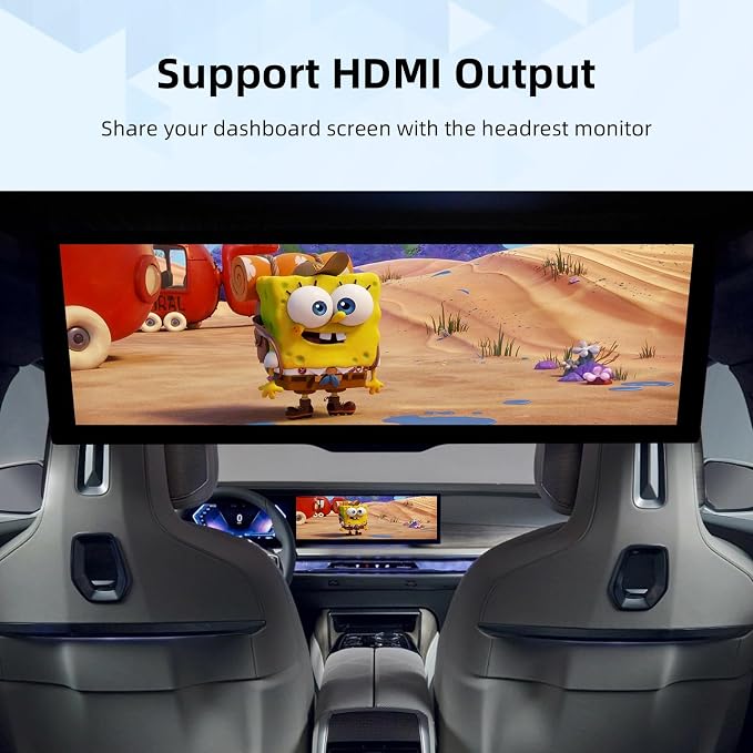 LEXXSON 8G+128G Car Video Box for BMW/Porsche/BYD/Audi/Ford, Android 13 Wireless Ai Box Carplay with Dual WiFi/GPS/Split Screen/HDMI Output