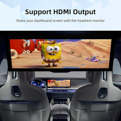 LEXXSON 8G+128G Car Video Box for BMW/Porsche/BYD/Audi/Ford, Android 13 Wireless Ai Box Carplay with Dual WiFi/GPS/Split Screen/HDMI Output